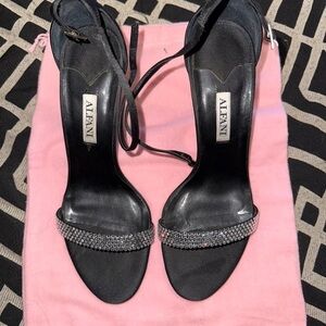 Alfani Elegant Black Heels with Sparkling Silver Accents